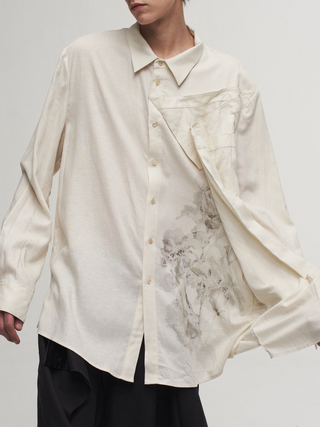 ILNya Frayed Print Shirt