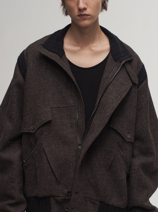 ILNya Knit-Collar Jacket
