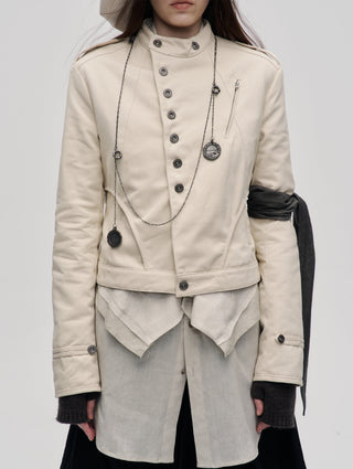 Tailored Napoleon Jacket-Ivory