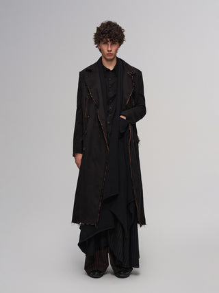 ILNya Distressed Flame Raw-Edge Coat