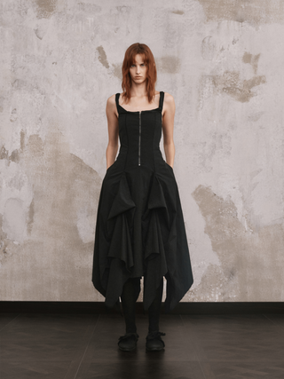 ILNya Ribbon Bud Bustier Maxi Dress