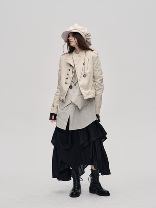 Tailored Napoleon Jacket-Ivory