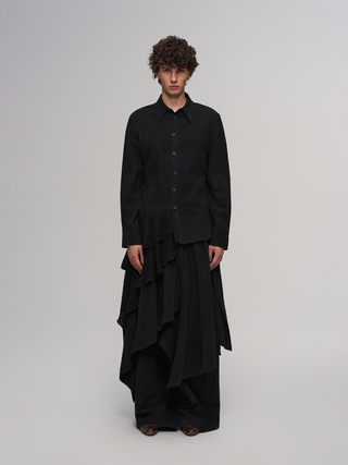 ILNya Asymmetrical Ruffle Shirt
