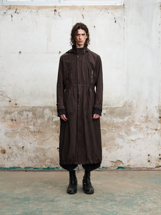 ILNya Curve Hooded Trench Coat