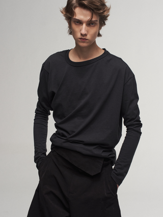 ILNya Twist-Neck Ruched Asymmetrical Top