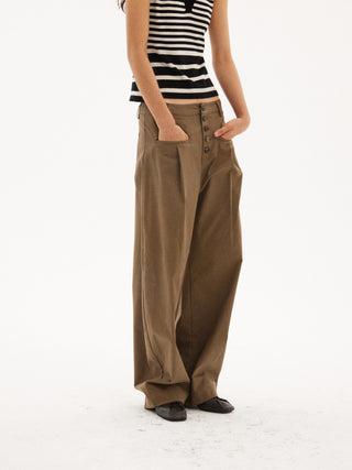 597c Casual Curved Pants