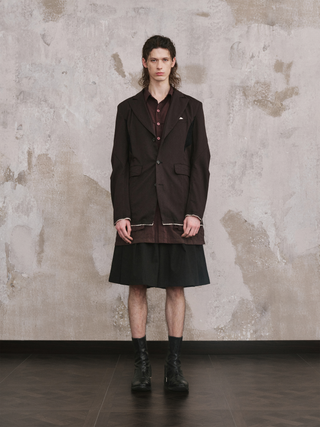 ILNya Knit-Panel Contrast Tailored Blazer