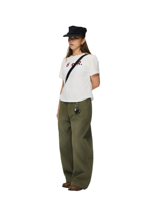 6CRAYON Retro Herringane Washed Trousers