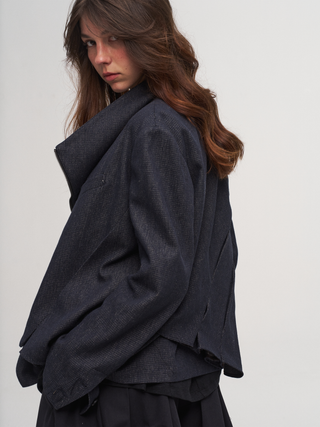 ILNya Woven Linen Textured Jacket