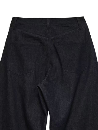 6CRAYON 11.3oz Wide-Leg Baggy Denim Pants-Indigo Blue