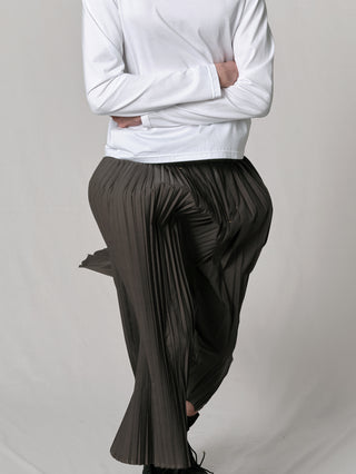 KILLWHY Palm Leaf Pleated Pants-Sage