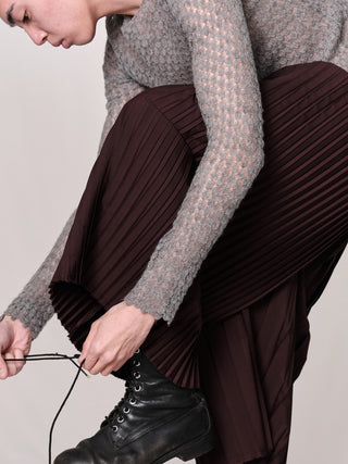 KILLWHY Palm Leaf Pleated Pants-Red