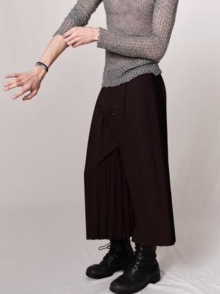 KILLWHY Palm Leaf Pleated Pants-Red