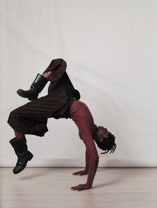 KILLWHY Palm Leaf Pleated Pants-Red