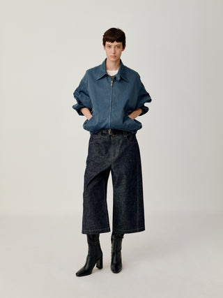 OPICLOTH Wide Waistband Cropped Jeans