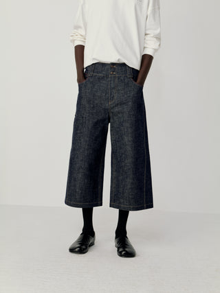 OPICLOTH Wide Waistband Cropped Jeans