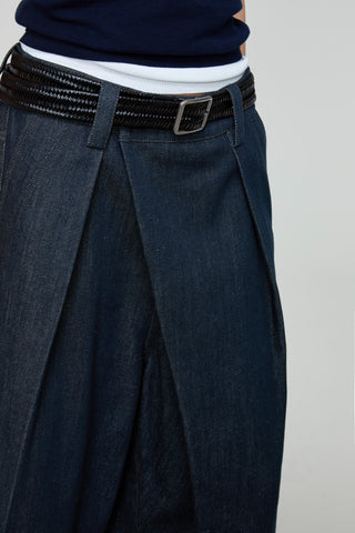 OPICLOTH Asymmetrical Fly Denim Shorts