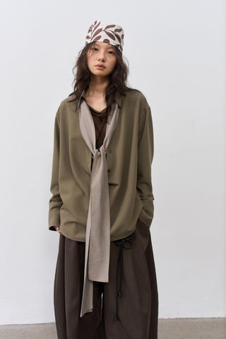 BALIANG Ribbon Shirt-Lotus Green