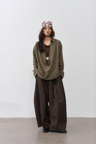 BALIANG Ribbon Shirt-Lotus Green