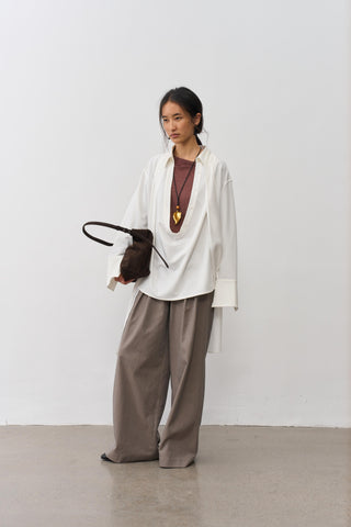 BALIANG Ribbon Shirt-White