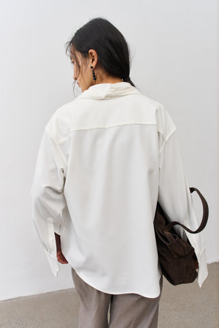 BALIANG Ribbon Shirt-White