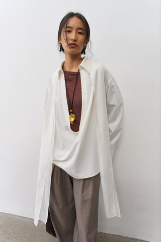 BALIANG Ribbon Shirt-White