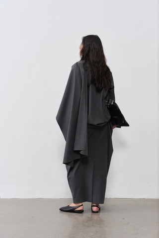 BALIANG Whisk Wrap Shirt-Grey