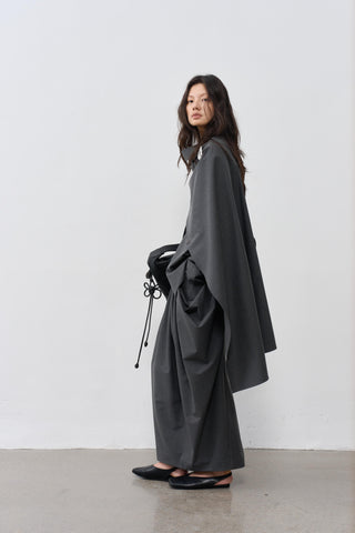 BALIANG Whisk Wrap Shirt-Grey