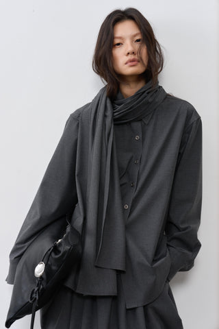 BALIANG Whisk Wrap Shirt-Grey