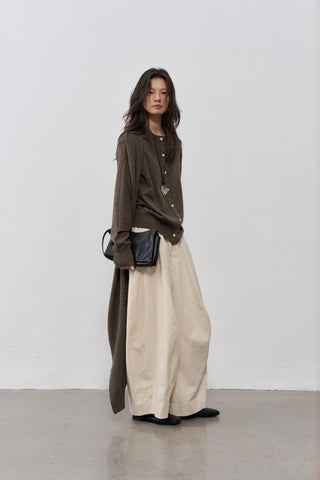 BALIANG Tent Wool Cardigan-Brown