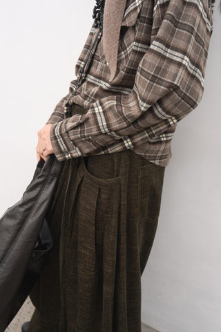 Baliang Brushed Balloon Pants-Wood Brown