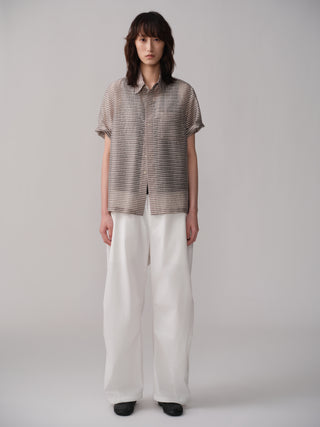 OPICLOTH Plaid Spread Collar Shirt