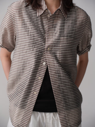 OPICLOTH Plaid Spread Collar Shirt