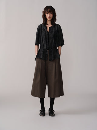 OPICLOTH Floral Jacquard Shawl Collar