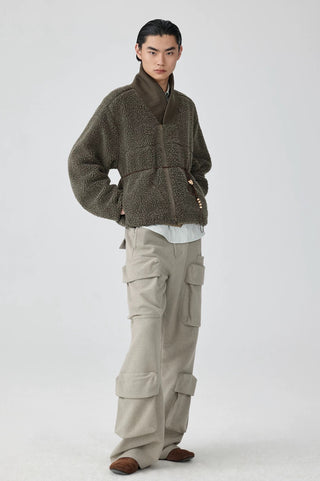 Simple Project Pocket Cargo Pants-Ivory