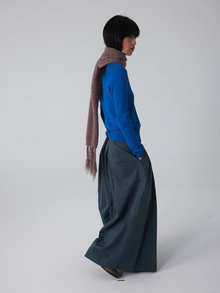 597c Pleated Bell-Bottom Pants
