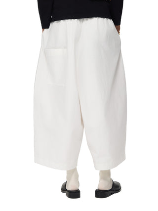 6CRAYON Black Cropped Casual Pants-White