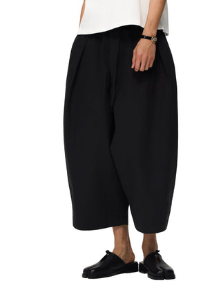 6CRAYON Black Cropped Casual Pants-Black