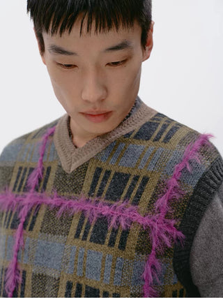 Simple Project Plaid Vest Sweater