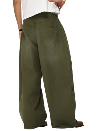 6CRAYON Retro Herringane Washed Trousers