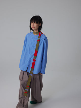 597c Striped Knit Scarf