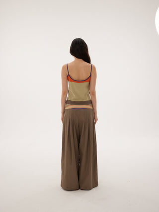 597c Pleated Wide-Leg Trousers