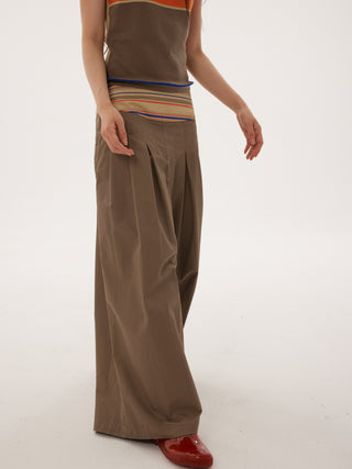 597c Pleated Wide-Leg Trousers