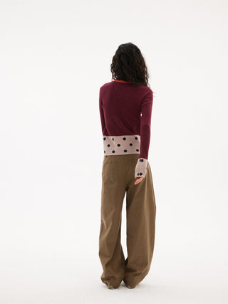 597c Casual Curved Pants
