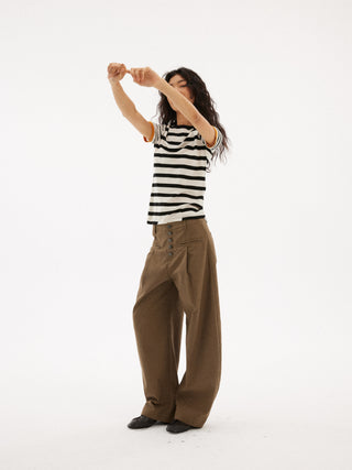 597c Casual Curved Pants