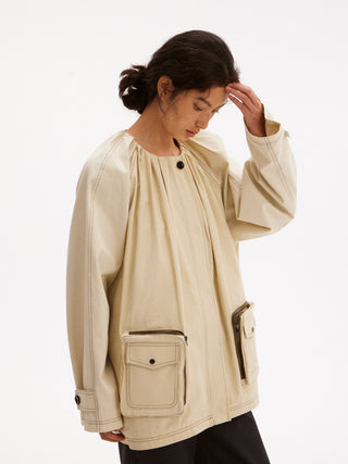 597c Pleated Utility Jacket