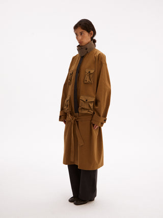 597c Multi-pocket Utility Trench Coat
