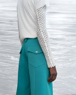 KILLWHY Air Layer Cropped Trousers-Teal