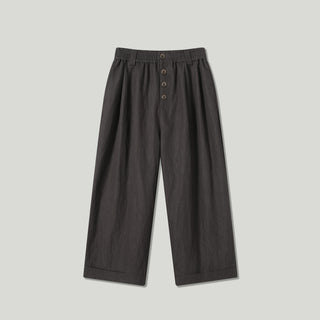 LANSYINLI Nylon Relaxed Cropped Pants