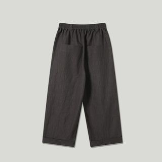 LANSYINLI Nylon Relaxed Cropped Pants